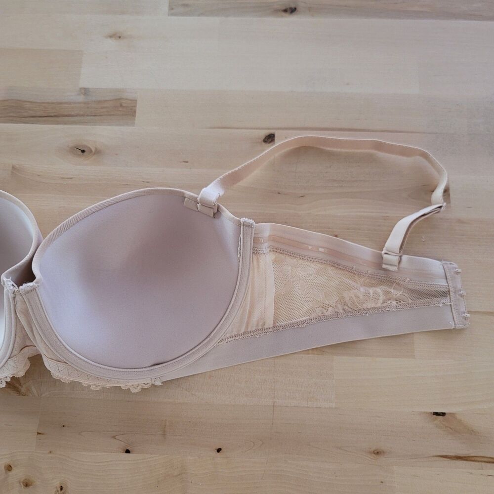 Maidenform Sz 38c Beige Essential Multiway Push Up Bra SE1102 Everyday Comfort - Picture 4 of 7